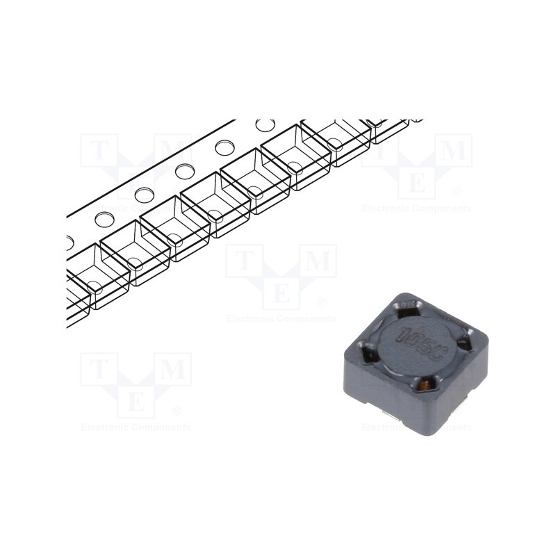10 pcs : 46105C - Inductor: wire, SMD, 1000uH, 270mA, 4.9Ω, ±20%, 7.3x7.3x4.55mm, 4600