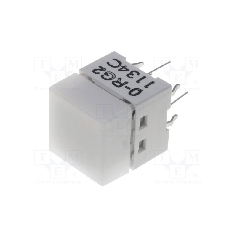 10 pcs : B3W-9000-RG2N - Switch: keypad, Pos: 2, SPST-NO, 0.05A/24VDC, white, LED, red/green