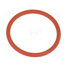 50 pcs : 1.321.2500.59 - O-ring gasket, VMQ, Thk: 2mm, Øint: 22mm, M25, red, -60÷250°C