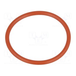 50 pcs : 1.321.2100.22 - O-ring gasket, VMQ, Thk: 2mm, Øint: 26mm, PG21, red, -60÷250°C