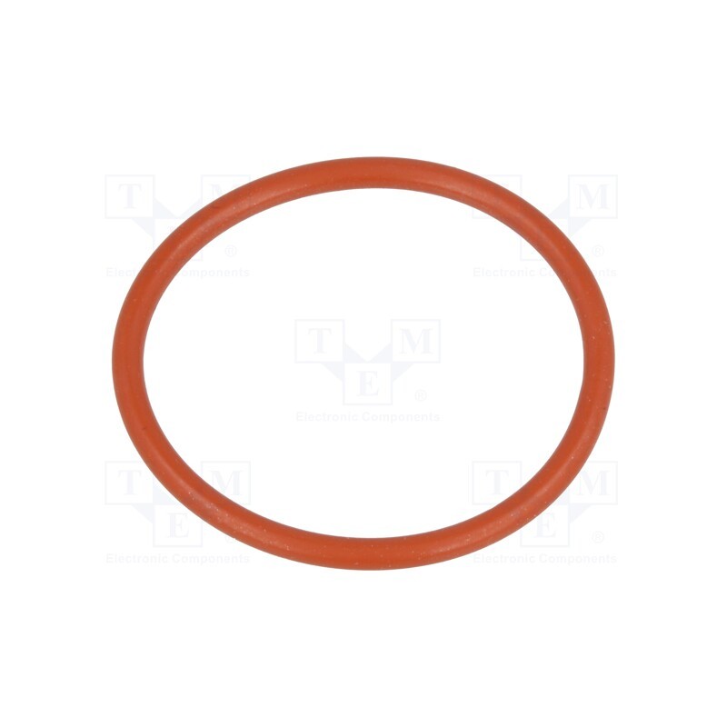 50 pcs : 1.321.2100.22 - O-ring gasket, VMQ, Thk: 2mm, Øint: 26mm, PG21, red, -60÷250°C