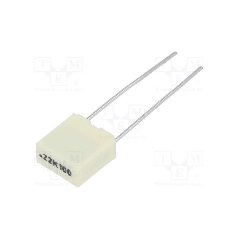 50 pcs : R82EC3220DQ70K - Capacitor: polyester, 220nF, 63VAC, 100VDC, 5mm, ±10%, -55÷105°C