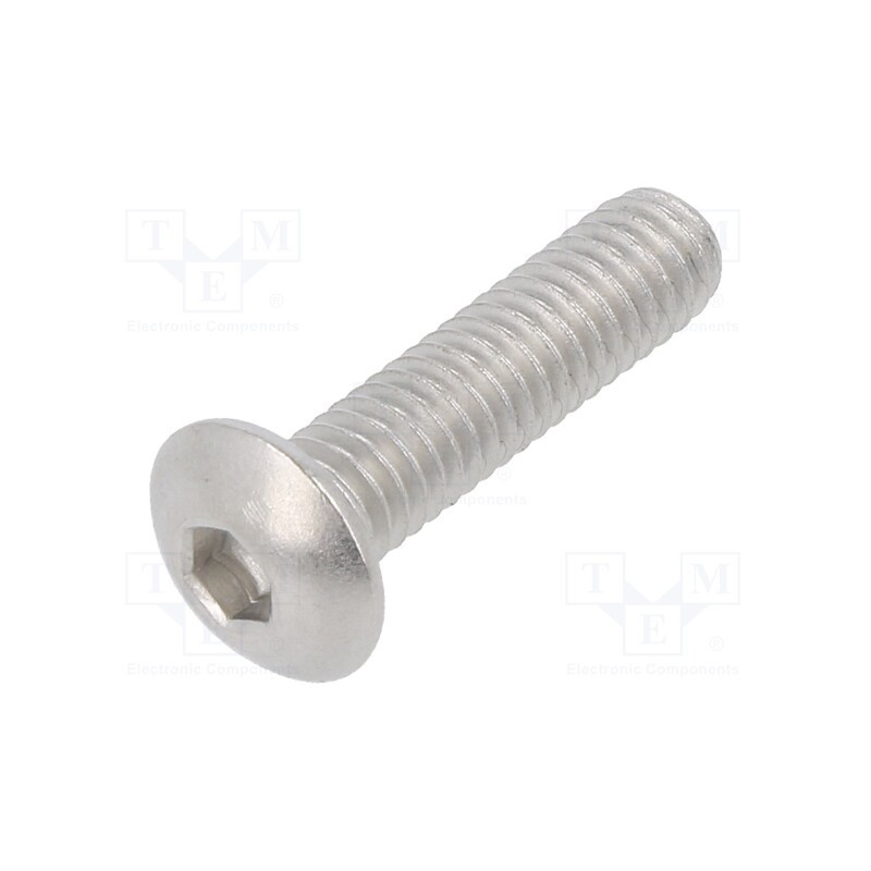 500 pcs : 1348876 - Screw, M4x16, 0.7, Head: button, hex key, HEX 2,5mm, ISO 7380