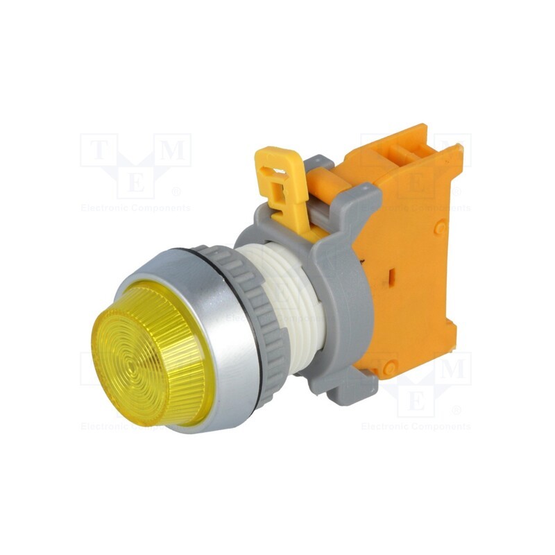 10 pcs : PLN22A Y W/0 LAMP - Control lamp, 22mm, PLN22, -20÷60°C, Illumin: BA9S,filament lamp