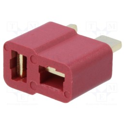 10 pcs : AM1015-F - Plug, DC supply, AM-1015, female, PIN: 2, for cable, soldering, red