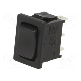 10 pcs : RF1-1G-DC-2-B - ROCKER, SP3T, Pos: 3, (ON)-OFF-(ON), 10A/24VDC, black, none, UL94V-2