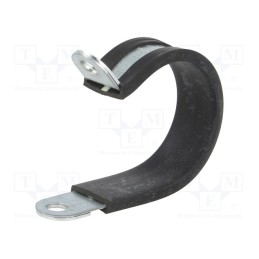 10 pcs : 61825259 - Fixing clamp, ØBundle : 34mm, W: 15mm, steel, Ømount.hole: 6.4mm