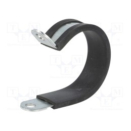 10 pcs : 61825260 - Fixing clamp, ØBundle : 35mm, W: 15mm, steel, Ømount.hole: 6.4mm