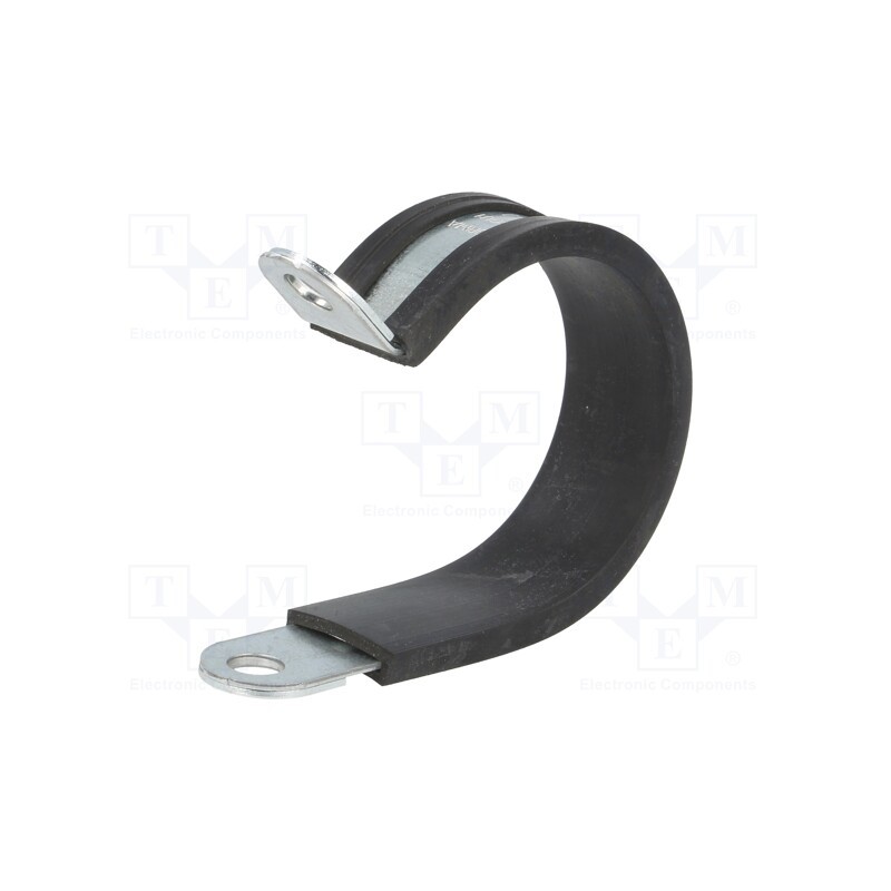 10 pcs : 61825260 - Fixing clamp, ØBundle : 35mm, W: 15mm, steel, Ømount.hole: 6.4mm