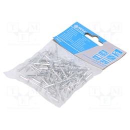 20 pcg : 59412 - Rivet, aluminium, Rivet diam: 4mm, L.rivet: 12mm, 50pcs.