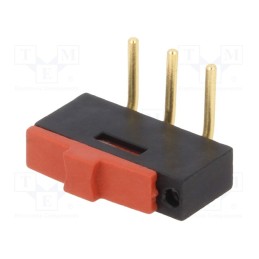10 pcs : MMP 1010 D-RA-1 - Switch: slide, Pos: 2, SPDT, 0.3A/24VAC, 0.5A/12VDC, ON-ON, PCB,THT