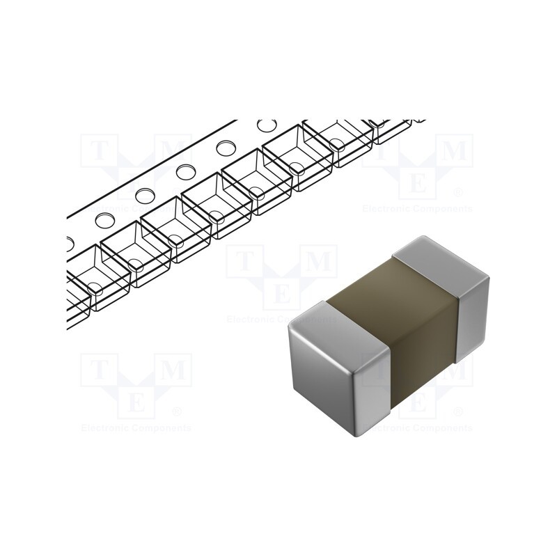 50 pcs : GRM31CE70J476ME15L - Capacitor: ceramic, MLCC, 47uF, 6.3V, X8L, ±20%, SMD, 1206