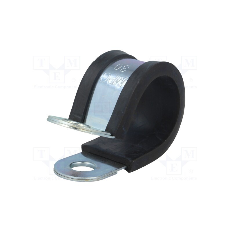 10 pcs : LKD13025 - Fixing clamp, ØBundle : 30mm, W: 25mm, steel, Cover material: EPDM