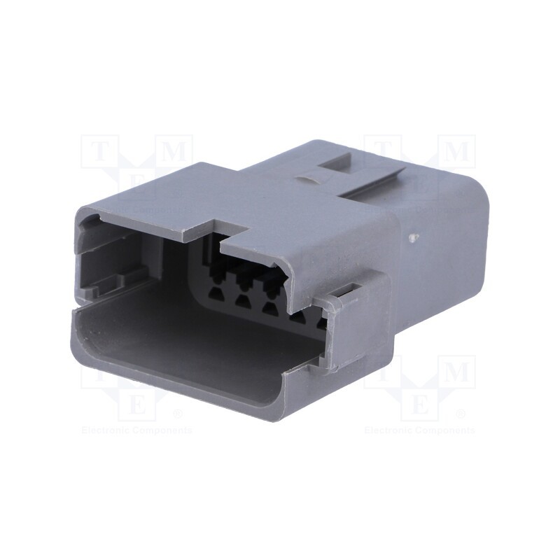 10 pcs : AT04-12PA - Connector: wire-wire, AT, male, plug, for cable, PIN: 12, grey, IP67