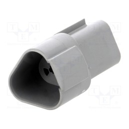 10 pcs : AT04-3P - Connector: wire-wire, AT, male, plug, for cable, PIN: 3, grey, IP67
