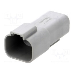 10 pcs : AT04-4P - Connector: wire-wire, AT, male, plug, for cable, PIN: 4, grey, IP67