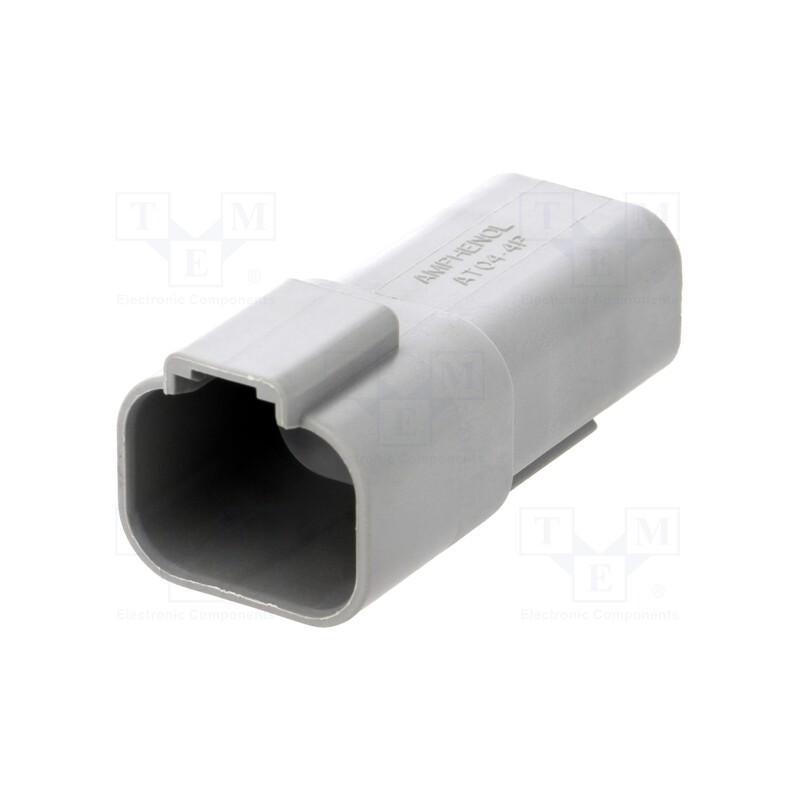 10 pcs : AT04-4P - Connector: wire-wire, AT, male, plug, for cable, PIN: 4, grey, IP67