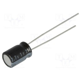 10 pcs : JUWT1105MCD - Supercapacitor, THT, 1F, 2.7VDC, ±20%, Body dim: Ø6.3x9mm, 4Ω, EDLC