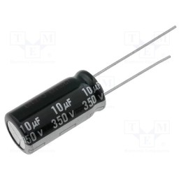 10 pcs : EEUED2V100 - Capacitor: electrolytic, THT, 10uF, 350VDC, Ø10x20mm, Pitch: 5mm