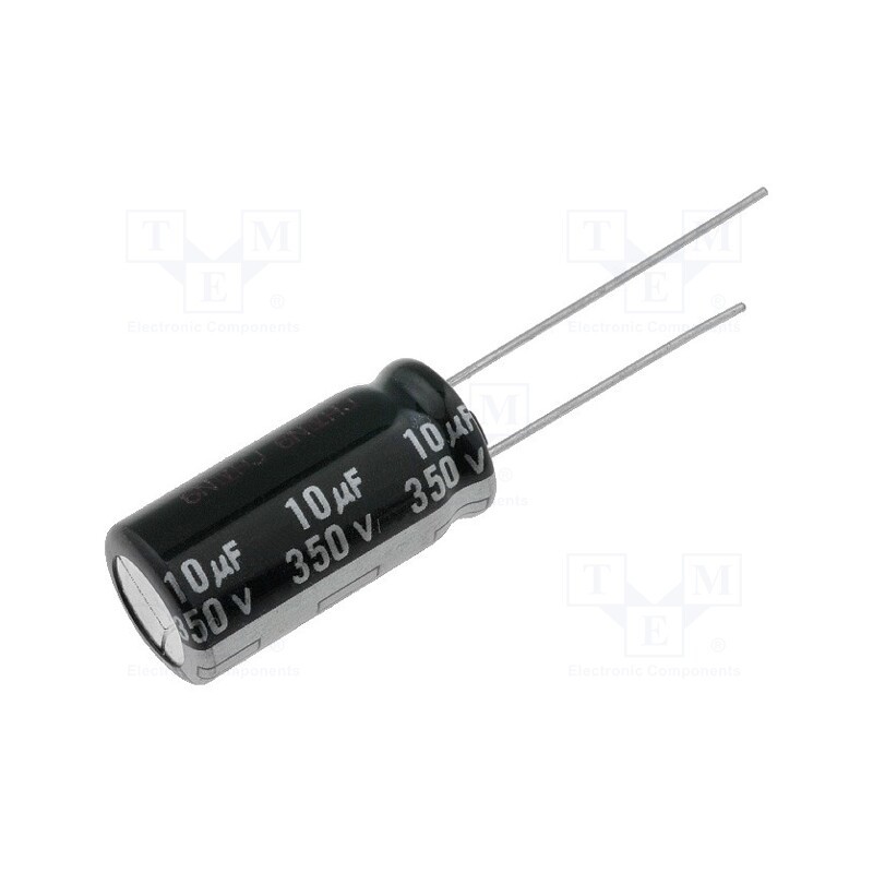 10 pcs : EEUED2V100 - Capacitor: electrolytic, THT, 10uF, 350VDC, Ø10x20mm, Pitch: 5mm