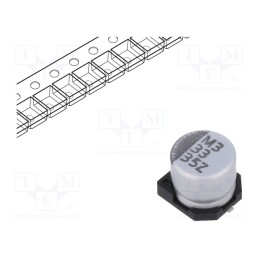 50 pcs : ZSC00AD3301VARL - Capacitor: electrolytic, low ESR, SMD, 33uF, 35VDC, Ø6.3x5.7mm