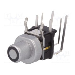 10 pcs : PB6156RSL-2C-102 - Switch: keypad, Pos: 2, SPST-NO, 0.05A/12VDC, silver, LED, yellow