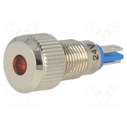 10 pcs : GQ8F-D/O/24 - Indicator: LED, flat, orange, 24VDC, Ø8mm, IP67, for soldering