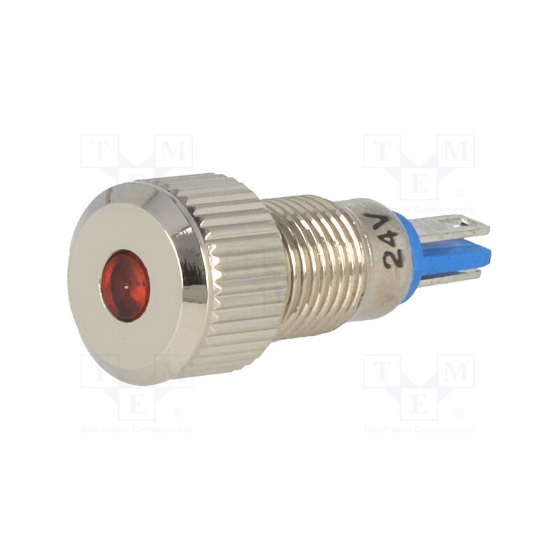 10 pcs : GQ8F-D/O/24 - Indicator: LED, flat, orange, 24VDC, Ø8mm, IP67, for soldering