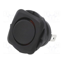 10 pcs : RB1-1A-DC-2-R - ROCKER, SPST, Pos: 2, ON-OFF, 10A/28VDC, black, none, Rcont max: 50mΩ