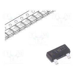 10 pcs : BCW71,215 - Transistor: NPN, bipolar, 45V, 0.1A, 250mW, SOT23,TO236AB