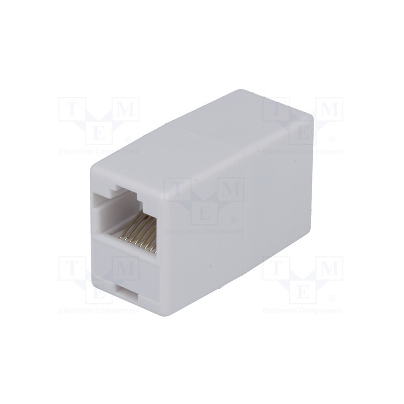 10 pcs : AT-A8/8 - Coupler, Layout: 8p8c, RJ45 socket,both sides