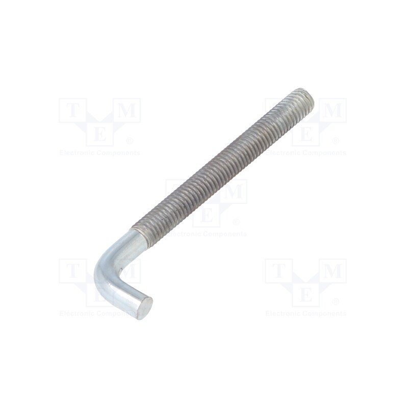 50 pcs : HP.6.70 - Hook, straight, steel, zinc, Thread len: 54mm, Overall len: 70mm