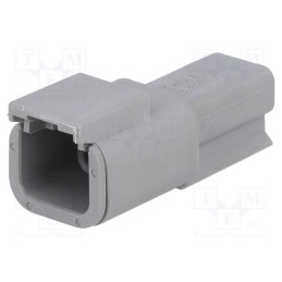 10 pcs : ATM04-2P - Connector: wire-wire, ATM, male, plug, for cable, PIN: 2, grey, IP67