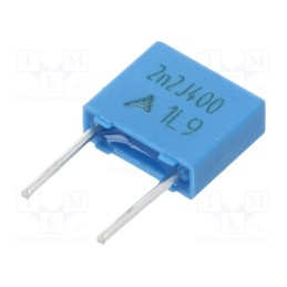 50 pcs : B32529C6222J000 - Capacitor: polyester, 0.0022uF, 200VAC, 400VDC, 5mm, ±5%, -55÷125°C