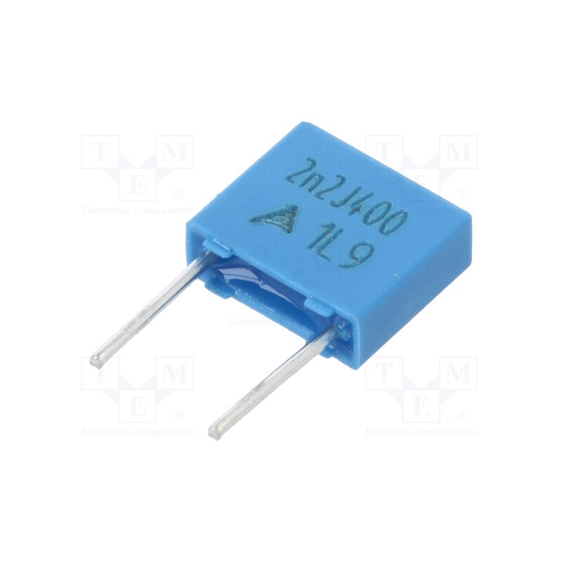 50 pcs : B32529C6222J000 - Capacitor: polyester, 0.0022uF, 200VAC, 400VDC, 5mm, ±5%, -55÷125°C