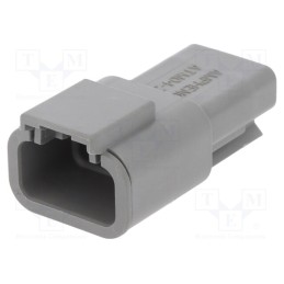 10 pcs : ATM04-3P - Connector: wire-wire, ATM, male, plug, for cable, PIN: 3, grey, IP67