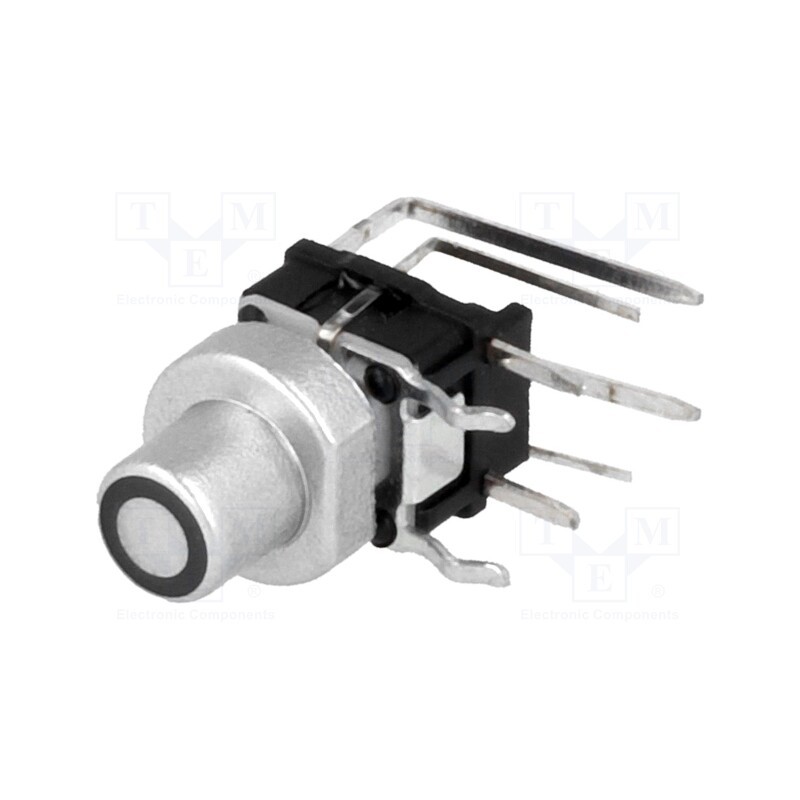 10 pcs : PB6156RSL-1-102 - Switch: keypad, Pos: 2, SPST-NO, 0.05A/12VDC, silver, LED, red, THT