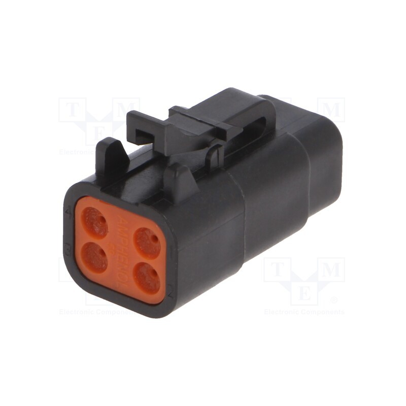 10 pcs : ATM06-4S-BLK - Connector: wire-wire, ATM, female, plug, for cable, PIN: 4, black