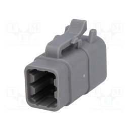 10 pcs : ATM06-6S - Connector: wire-wire, ATM, female, plug, for cable, PIN: 6, grey