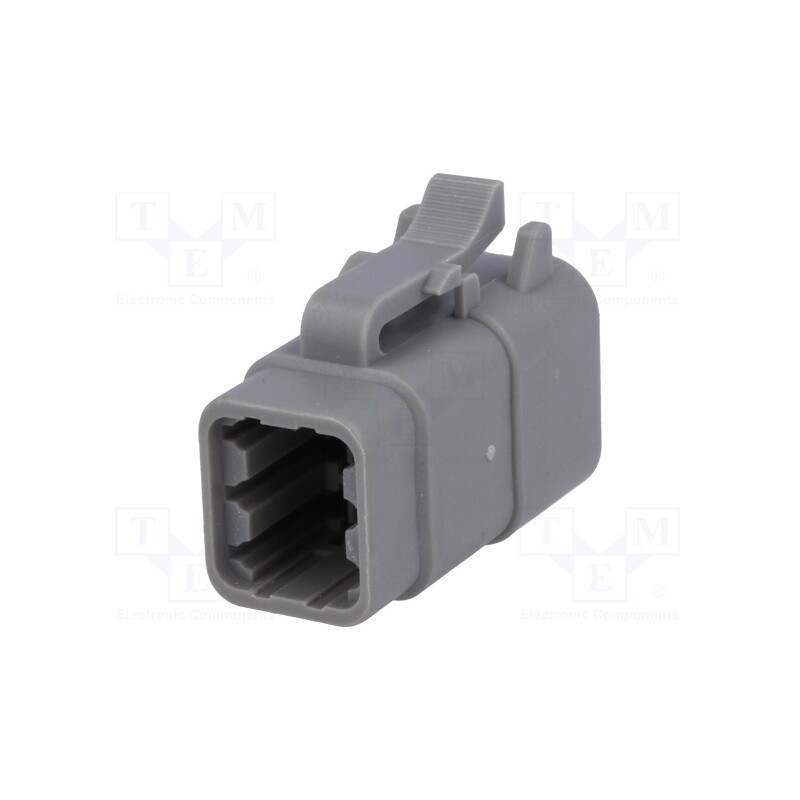 10 pcs : ATM06-6S - Connector: wire-wire, ATM, female, plug, for cable, PIN: 6, grey