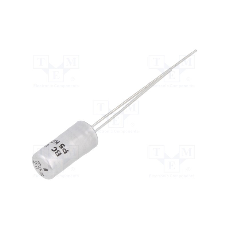 10 pcs : MAL203658109E3 - Capacitor: electrolytic, THT, 10uF, 63VDC, Ø5x11mm, ±20%, -55÷85°C