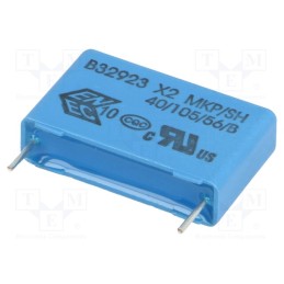 10 pcs : B32923D3334K - Capacitor: polypropylene, 330nF, 7x16x26.5mm, THT, ±10%, 22.5mm