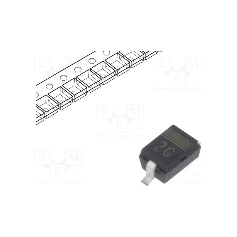 10 pcs : BAT165AX 934069934115 - Diode: Schottky rectifying, SMD, 40V, 0.75A, SOD323,