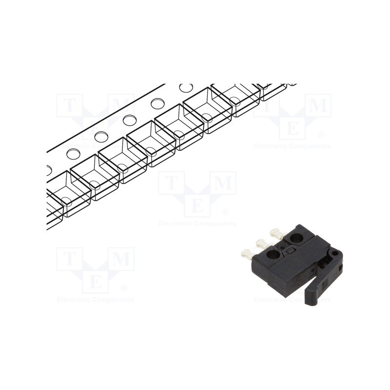 10 pcs : MDS6500AL02SR - Switch: detecting, Pos: 2, SPDT, 0.3A/30VDC, Leads: for PCB,angled