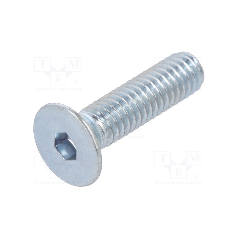500 pcs : 5400700 - Screw, M4x16, 0.7, Head: countersunk, hex key, HEX 2,5mm, steel