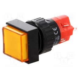 10 pcs : LAS1F-11/O-IP40 - Switch: push-button, Pos: 2, SPDT, 3A/250VAC, 2A/24VDC, ON-(ON)