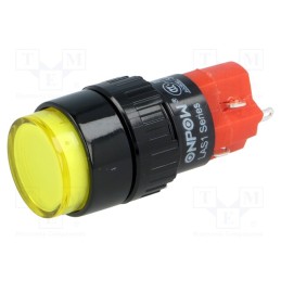 10 pcs : LAS1Y-11/Y-IP40 - Switch: push-button, Pos: 2, SPDT, 3A/220VAC, 2A/24VDC, ON-(ON)