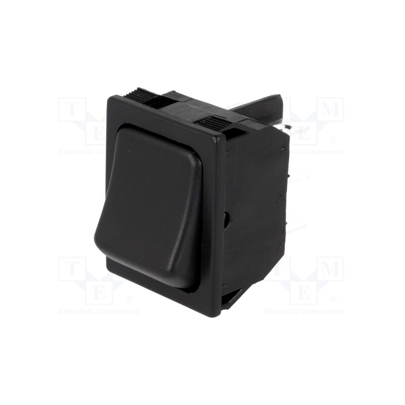 10 pcs : R13-117C-01-BB-0D - ROCKER, DPDT, Pos: 2, ON-ON, 10A/250VAC, black, none, 50mΩ, UL94V-2