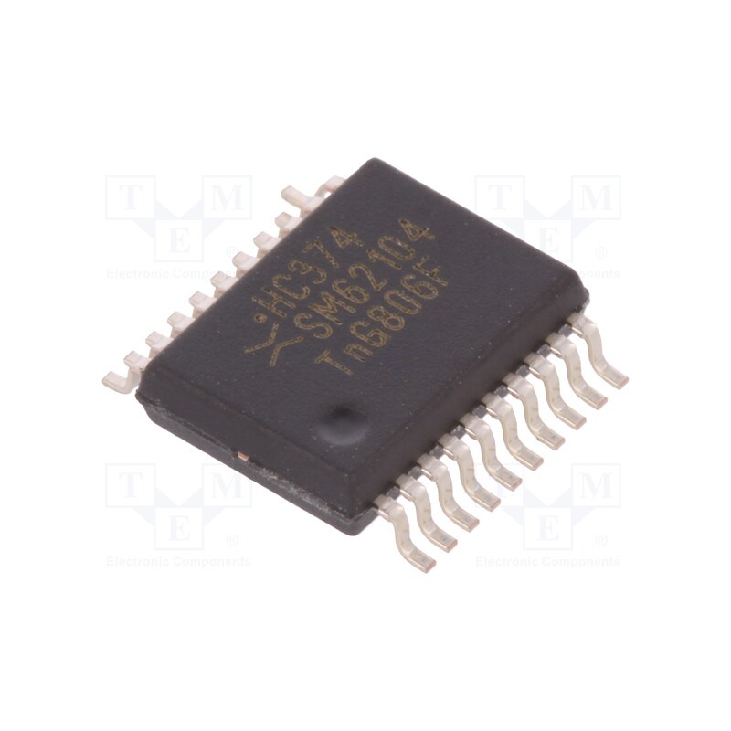 10 pcs : 74HC374DB,112 - IC: digital, D flip-flop, Ch: 8, CMOS, SMD, SSOP20, , HC