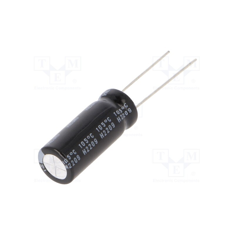 10 pcs : UHE2A101MPD1TD - Capacitor: electrolytic, low ESR, THT, 100uF, 100VDC, Ø10x25mm